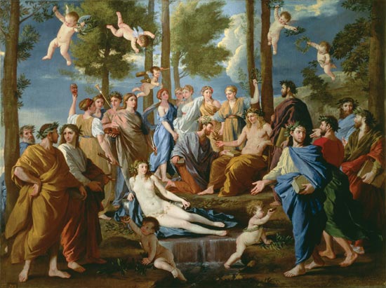 El Parnasianismo. (Apollo en medio) de Nicolas Poussin