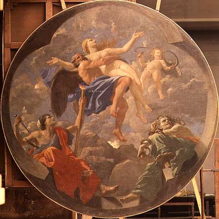 Truth Stolen Away by Time Beyond the Reach of Envy and Discord de Nicolas Poussin