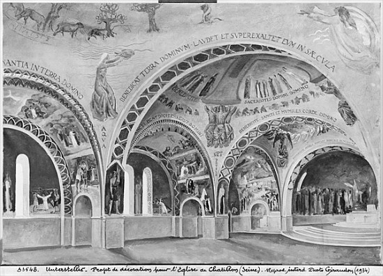 Set design for the church of Chatillon. de Nicolas Untersteller