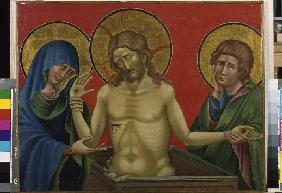 Jesús adolorido con María y Juan
