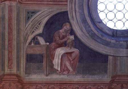 The Toilet, woman combing her hair, after Giotto de Nicolo & Stefano da Ferrara Miretto