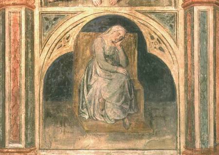 Woman resting, from 'Scenes from a Private Life' cycle after Giotto de Nicolo & Stefano da Ferrara Miretto