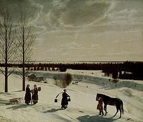 Russian winter de Nikifor Stepanow. Kryloff