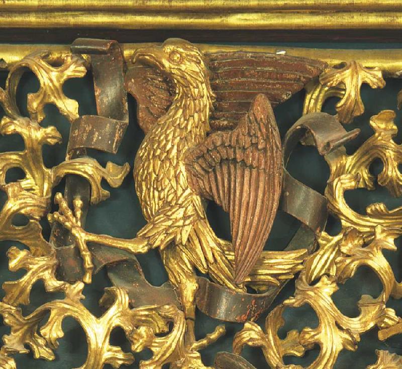 Isenheimer Altar, Detail: Adler, Evangelistensymbol des Johannes de Niklaus von Hagenau