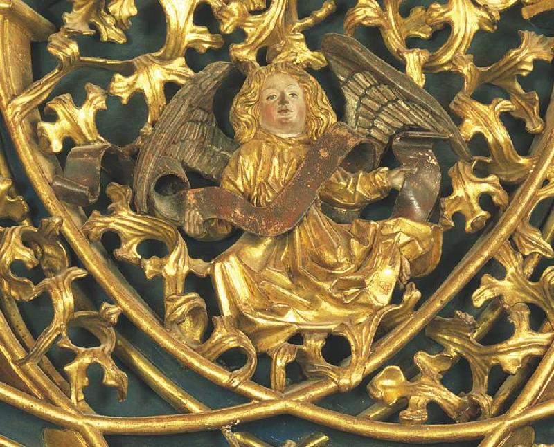 Isenheimer Altar, Detail: Mensch/Engel (Evangelistensymbol des Matthäus). de Niklaus von Hagenau
