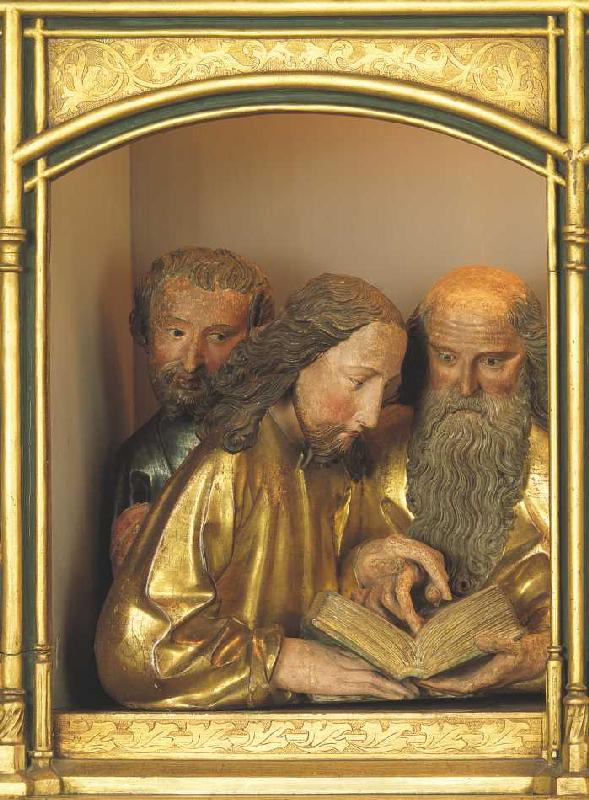 Isenheimer Altar, Detail: Predella mit Aposteln. de Niklaus von Hagenau