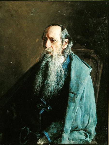 Portrait of the author Michail Saltykov-Shchedrin de Nikolai Aleksandrovich Yaroshenko