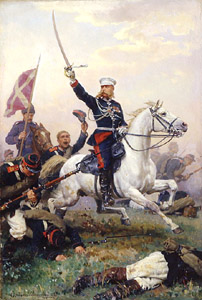 General M.D.Skobelev zu Pferde im russisch-türkischen Krieg 1877/78 de Nikolai Dmitrievich Dmitriev-Orenburgsky