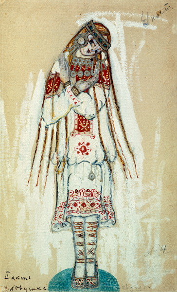 Costume design for the ballet The Rite of Spring (Le Sacre du Printemps) by I. Stravinski de Nikolai Konstantinow. Roerich