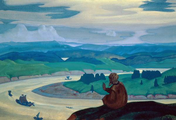 Procopius the Blessed Prays for the Unknown Travelers de Nikolai Konstantinow. Roerich