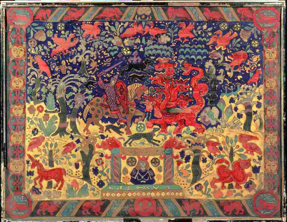Battle with the Dragon de Nikolai Konstantinow. Roerich