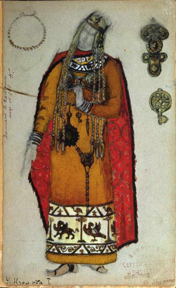 Costume design for Tristan and Isolde by Wagner de Nikolai Konstantinow. Roerich