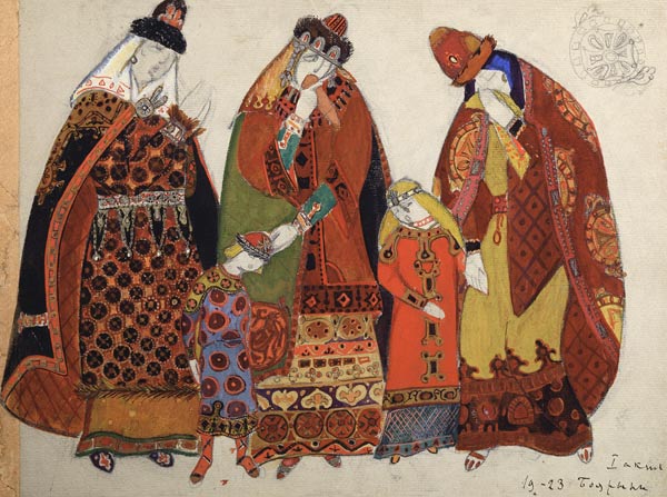 Costume design for the opera Prince Igor by A. Borodin de Nikolai Konstantinow. Roerich