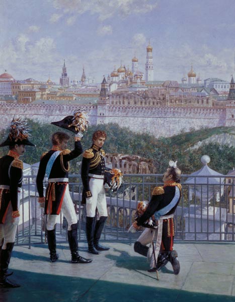 Prussian King Friedrich Wilhelm II (1744-97) thanking Moscow de Nikolai Sergeevich Matveev