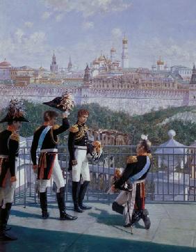 Prussian King Friedrich Wilhelm II (1744-97) thanking Moscow