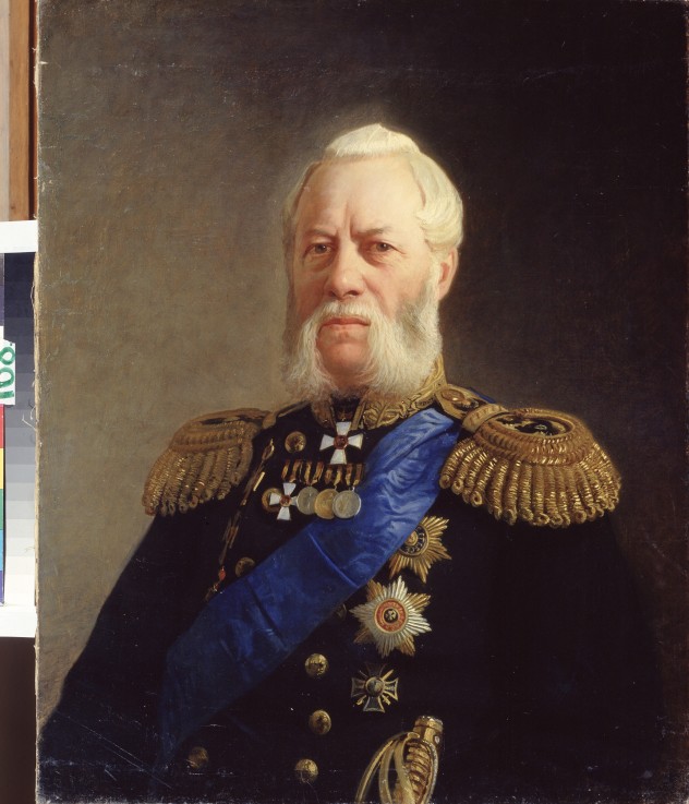 Portrait of Admiral Alexander Panfilov (1808-1874) de Nikolai Nikolajewitsch Ge