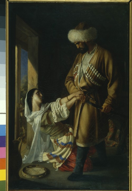 Leila and Khadji Abrek (After the poem by M. Lermontov) de Nikolai Nikolajewitsch Ge
