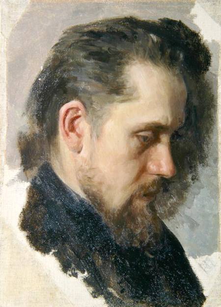 Portrait of the author Nikolay Pomyalovsky de Nikolaj Wassiljewitsch Nevrev