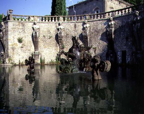 The 'Fontana di Pegaso' (Fountain of Pegasus) designed for Cardinal Giovanni Francesco Gambara by Gi de 