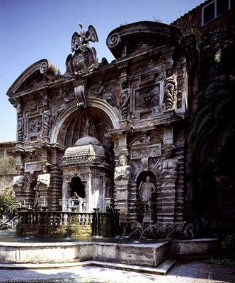 The 'Fontana dell'Organo' (Fountain of the Organ) detail of the interior, designed by Pirro Ligorio de 