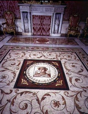 The 'Sala con Mosaico' (Hall of the Mosaic) detail of floor (photo) de 