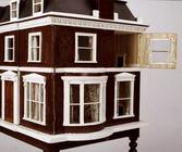 'The Cedars, Woodbridge', dollshouse, detail of exterior, English, late 19th century (mixed media) (