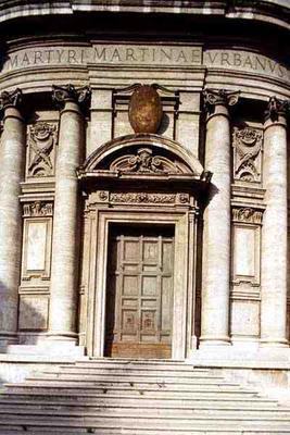 Facade of the church, rebuilt in 1640 by Pietro da Cortona (1596-1669) (photo) de 