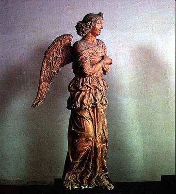 Angel from an Annunciation scene, statue by the School of Mantua (terracotta) de 