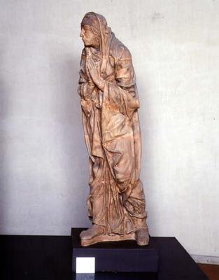 Angel from an Annunciation scene, sculpture by School of Mantua (terracotta) de 