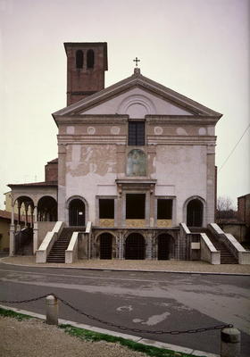 View of the facade designed by Leon Battista Alberti (1404-72), completed after his death by Luca Fa de 
