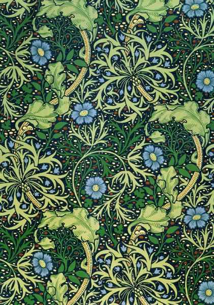 Seaweed Wallpaper Design, designed by William Morris (1834-96), printed by John Henry Dearle (1860-1 de 