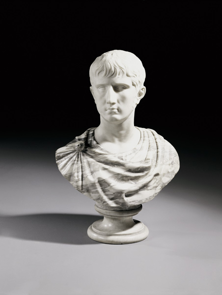 An Italian White And Breche Marble Bust Of Julius Caesar, Second Half 19th Century de 