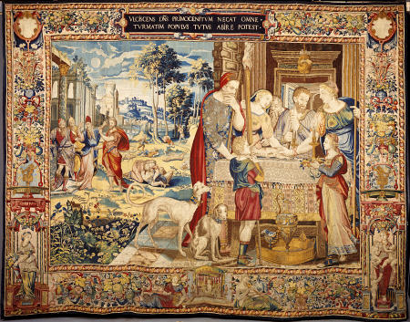 A Brussels Tapestry Woven In Wools, Silks And Metal Threads, Depicting The Passover And Death Of The de 