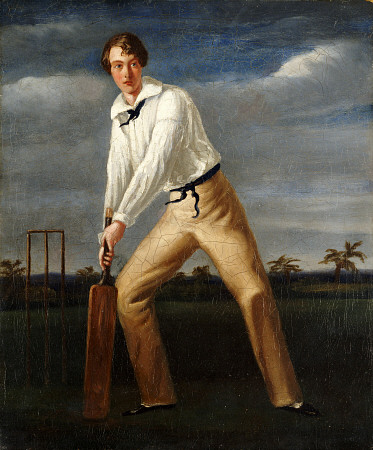 A Cricketer At The Crease de 