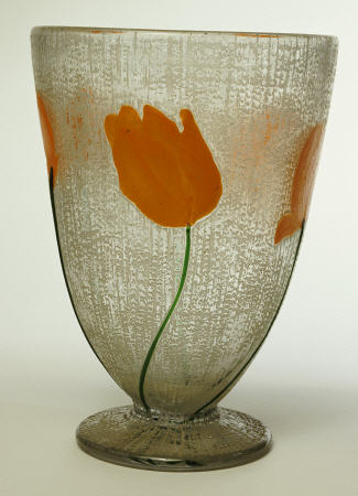 A Daum Art Deco Marquetry And Applied Vase de 