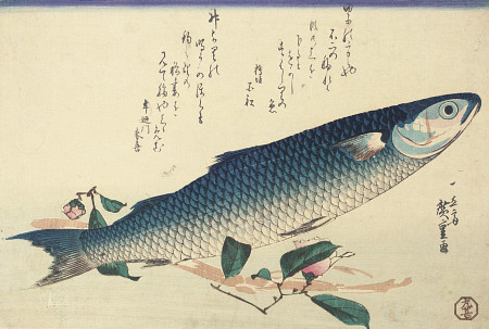 A Design From A Large Fish Series,  Signed Ichiryusai Hiroshige Ga,  Utagawa Hiroshige (1797-1858) O de 