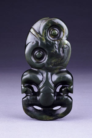 A Fine And Large Maori Jade Pendant, Hei Tiki de 