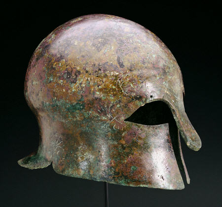 A Greek Bronze Corinthian Helmet de 