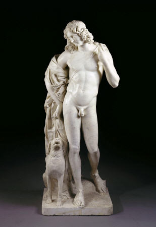 A Lifesize White Marble Figure Of Meleager de 