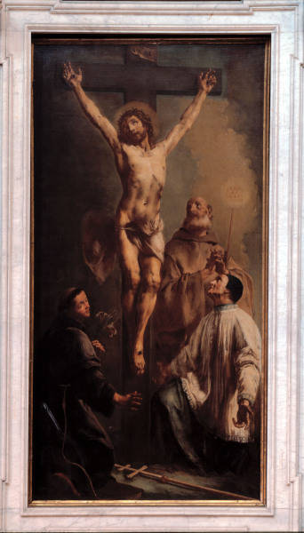 A. Marinetti, Jesus sur la Croix+ saints de 