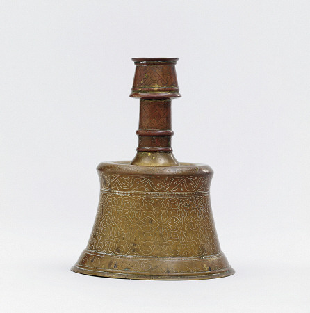 An Early Ottoman Cast Brass Candlestick Turkey, Late 15th Century de 