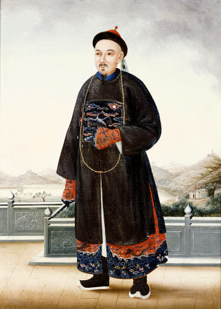 An Elegantly Dressed Chinese Hong Merchant de 
