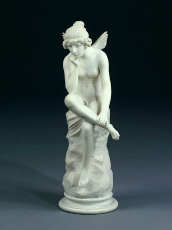 An Italian White Marble Figure Of A Winged Nymph, Late 19th Century de 