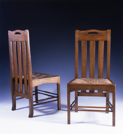 An Oak Dining Chair Designed By Charles Rennie Mackintosh For The Argyle Street Tearooms, Circa 1898 de 
