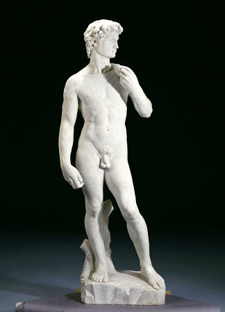 An Over Life Size White Marble Figures Of David, Circa 1920 de 