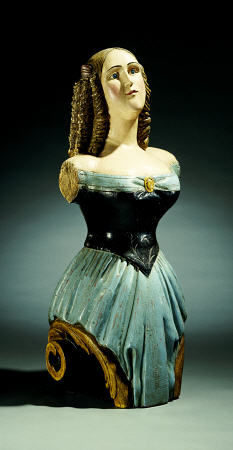 A Painted And Carved Ship''s Figurehead de 
