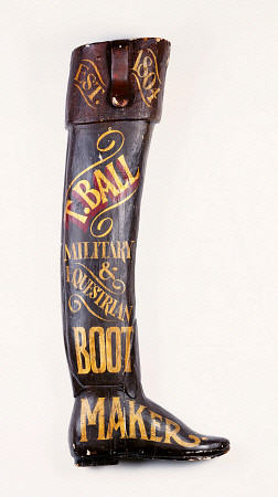 A Painted And Carved Wooden Boot Maker''s Shop Sign, 19th Century de 