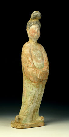 A Painted Pottery Figure Of A Court Lady de 