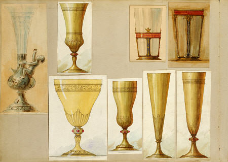 A Selection Of Designs From The House Of Carl Faberge Including Crystal Vases, Champagne Flutes And de 