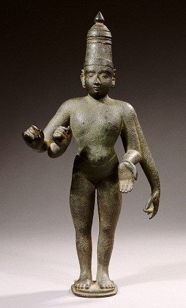 A South Indian, Vijayanagar, Bronze Figure Of Probably Rama de 